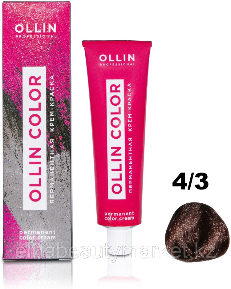 Ollin Professional Color 4/3 шатен золотистый крем-краска 100 мл, фото 1
