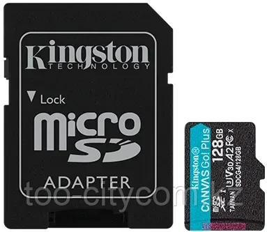 Карта памяти MicroSD 128GB Class 10 U3 Kingston SDCG4/128GB, фото 1