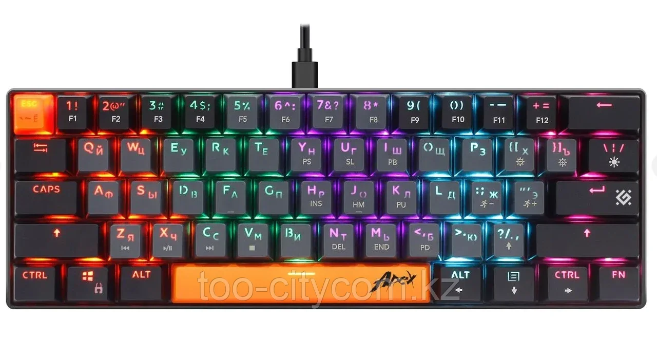 Клавиатура игровая механическая Defender Apex GK-002 RU серый, фото 1