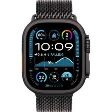 Apple Watch Ultra 2 2024 GPS + Cellular 49mm Black Titanium Case with Black Titanium Milanese Loop - M,Model
