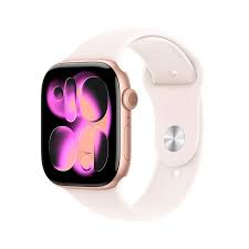 Apple Watch Series 11 GPS 46mm Rose Gold Aluminium Case with Light Blush Sport Band - M/L,Model A3333