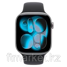 Apple Watch Series 11 GPS 46mm Space Grey Aluminium Case with Black Sport Band - S/M,Model A3333, фото 1