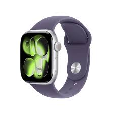 Apple Watch Series 11 GPS 42mm Silver Aluminium Case with Purple Fog Sport Band - M/L,Model A3331