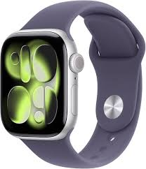 Apple Watch Series 11 GPS 42mm Silver Aluminium Case with Purple Fog Sport Band - S/M,Model A3331