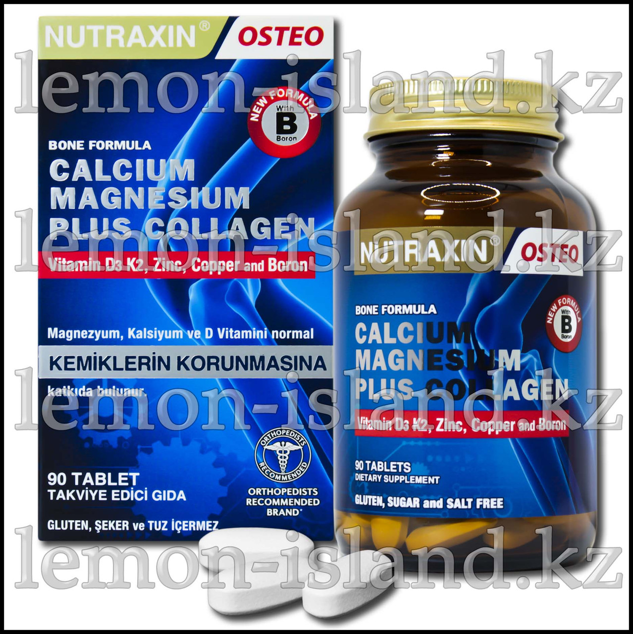 Комплекс для поддержки опорно-двигательного аппарата OSTEO от Nutraxin (Турция), 90 табл., фото 1