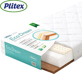Детский матрас Plitex Eco Dream 60x119x9 см, беспружинный, хлопок