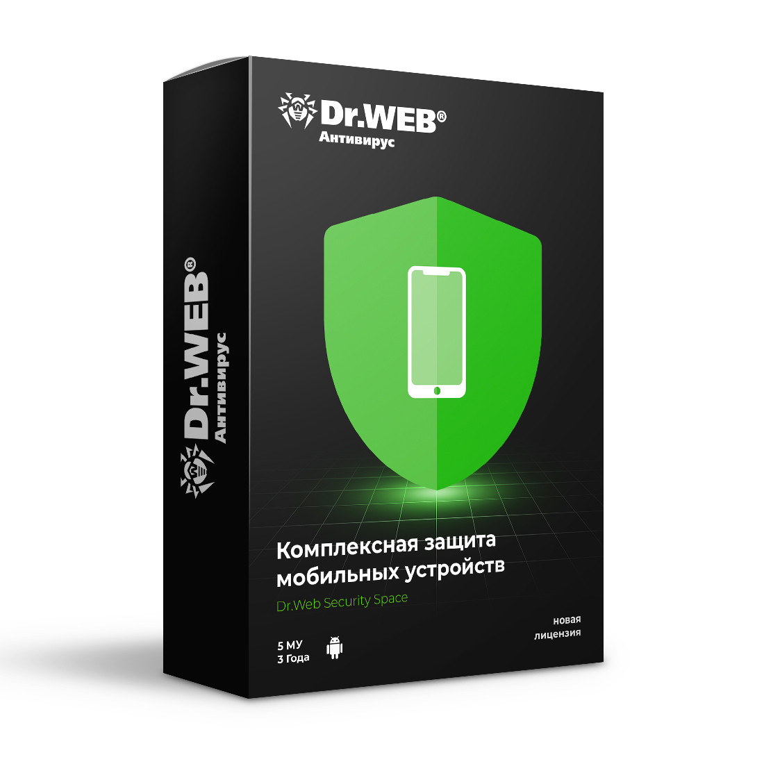 Антивирус Dr.Web Security Space для мобильных устройств 36М 5 МУ новая лицензия 2-034396 LHM-BK-36M-5-A3