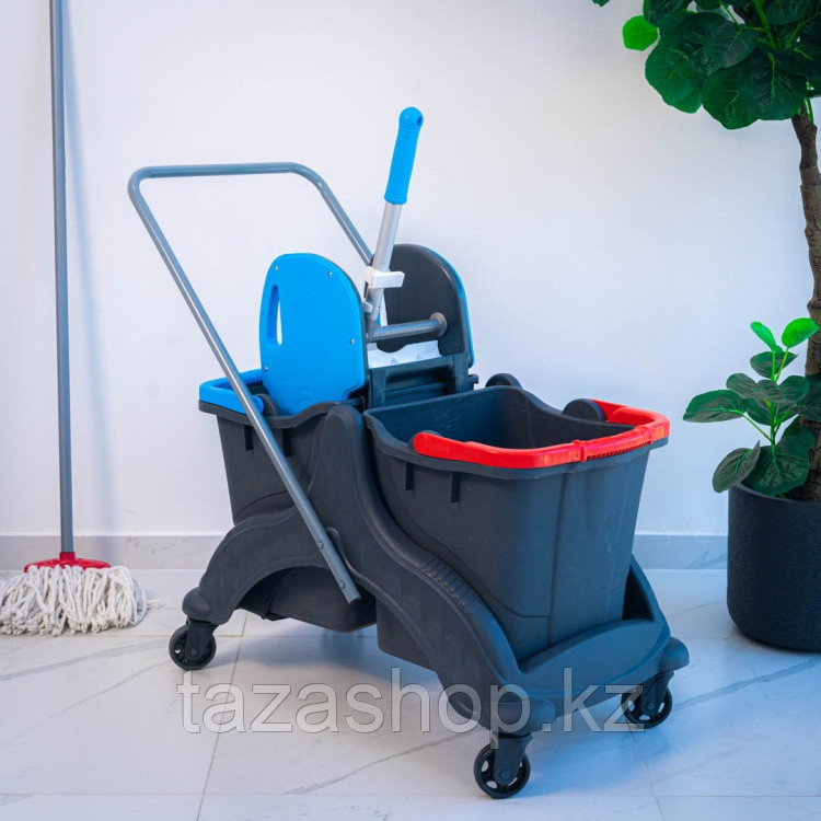 Тележка для уборки Uctem CK748: двухведерная, с отжимом