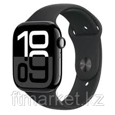 Apple Watch Series 10 GPS 46mm Jet Black Aluminium Case with Black Sport Band - S/M (Demo),Model A2999, фото 1
