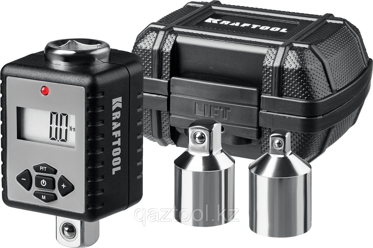 KRAFTOOL GRAND, 1/2″, 40 - 200 Н·м, динамометрический адаптер с переходниками (64044-200)