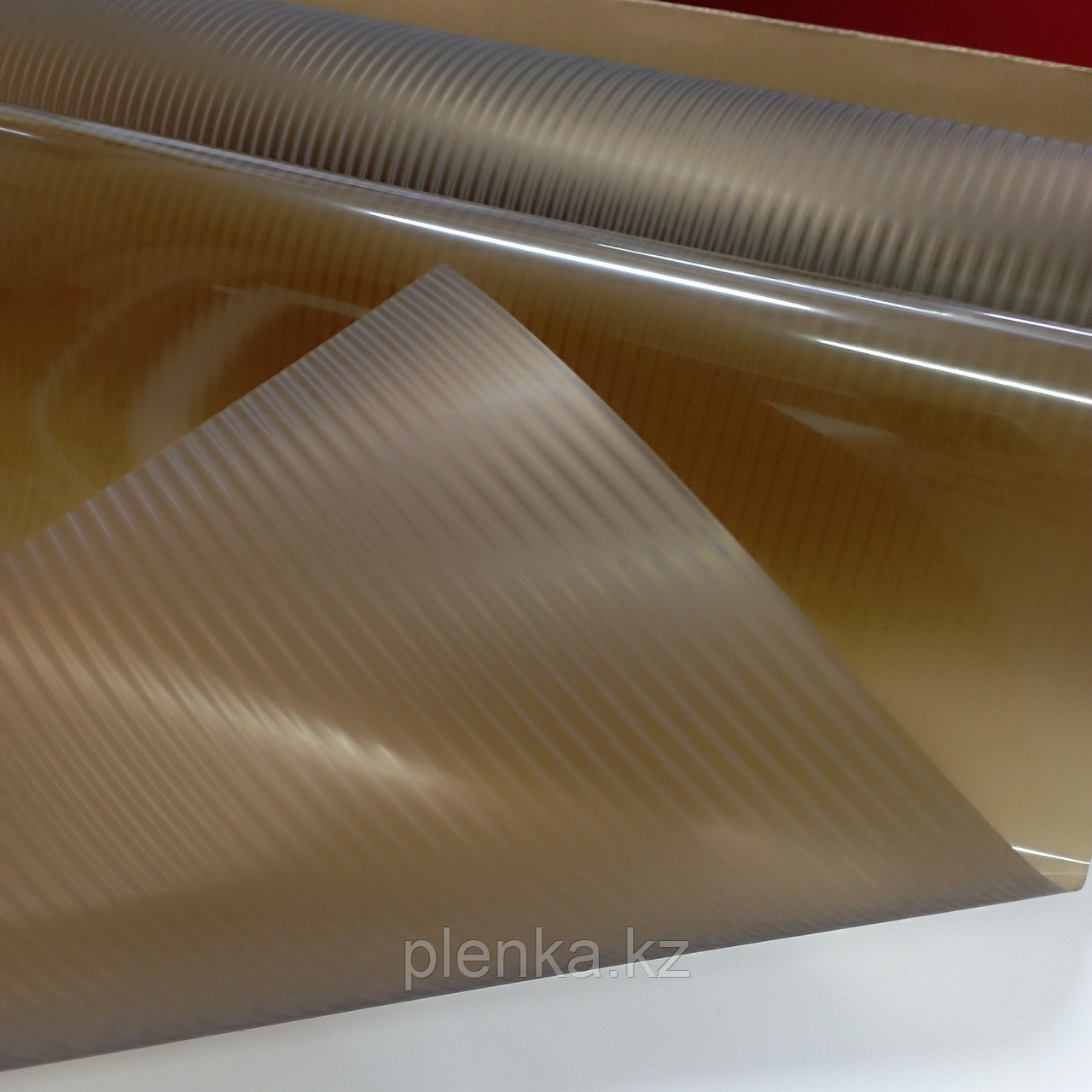 Рифлёная пленка Бамбук тонкая полоса 5 мм, бронза,  1 кв.м.