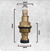 Запчасти к смесителю кран-букса Сумская мел резьба сальниковая *
