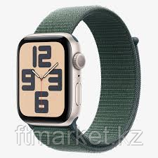 Apple Watch SE 2024 GPS 44mm Starlight Aluminium Case with Lake Green Sport Loop,Model A2723, фото 1