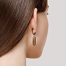 Серьги из серебра 94024316 серебро с родием, с английским замком коллекц. SKLV, фото 4