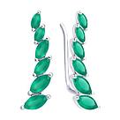 Серьги из серебра с агатами SOKOLOV 92022457  вставка  , без замка, фото 2