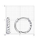 Серьги из серебра 94025081 серебро с родием, фото 4