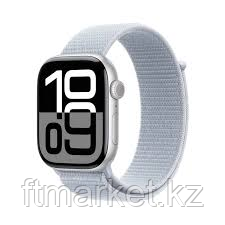 Apple Watch Series 10 GPS 46mm Silver Aluminium Case with Blue Cloud Sport Loop,Model A2999, фото 1