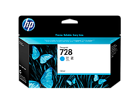 HP F9J67A Картридж голубой HP 728 130-ml Cyan Ink, для DesignJet T730, T830 MFP