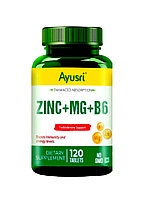 Цинк, Магний и Витамин B6, 120 таб, Ayusri