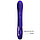 Вибратор-кролик с стимулятором клитора Cerberus-Youth (20,6 см) синий, фото 4
