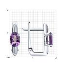 Серьги из серебра с аметистами SOKOLOV 92025347  вставка   коллекц. SOKOLOV эксклюзив для Оптовых партнеров, фото 5