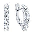 Серьги из серебра с фианитами Diamant 94-120-00086-1  вставка, фото 2