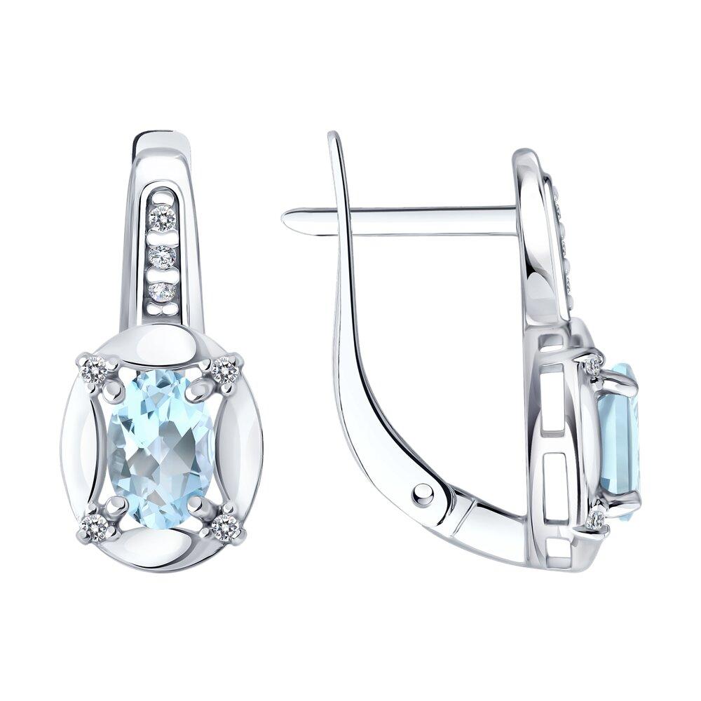 Серьги  92023286  вставка   коллекц. SOKOLOV эксклюзив для Оптовых партнеров, фото 1