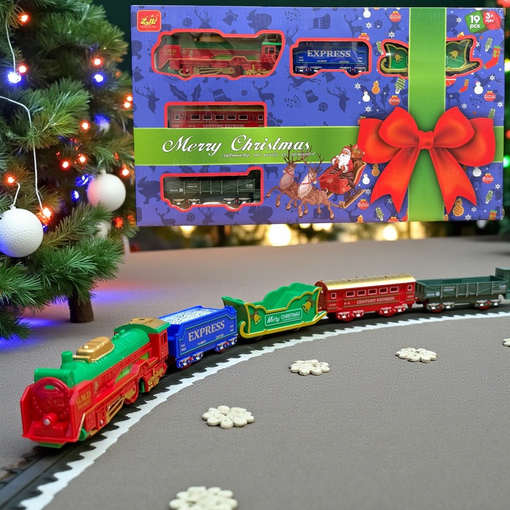 4299-96 Поезд +4 вагона Merry Christmas 40*23,5см, фото 1