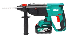 Перфоратор аккумуляторный DCA ADZC02-26 (12В, 2×2.0 Ач, 1.0 Дж, SDS-Plus, бетон 12 мм, 0–900 об/мин, 1.3 кг)