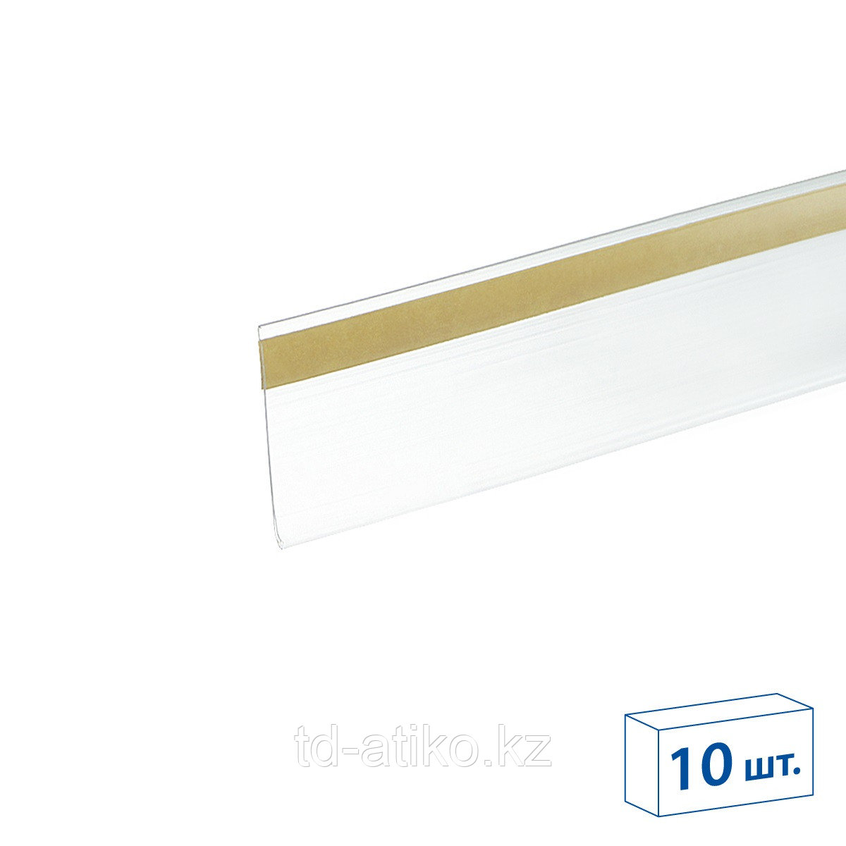 Ценникодержатель полочный самоклеющийся DBR39 длина 1000 мм., цвет прозрачный (195002-00-1000)