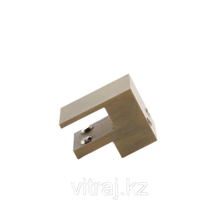 Держатель трек-стекло 30х10 торцевой | FGD-221 SUS304/BR | Бронзовый, фото 1