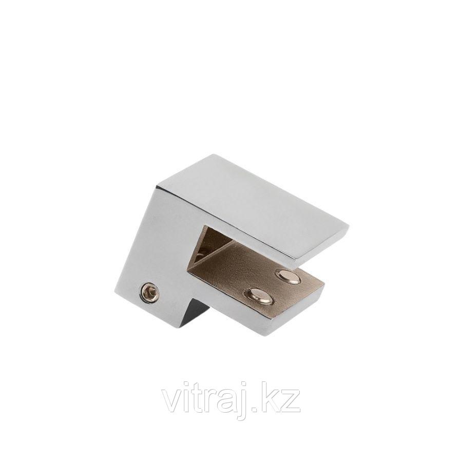 Держатель трек-стекло 30х10 торцевой | FGD-221 SUS304/PSS | Хром, фото 1