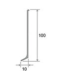 Алюминиевый плинтус ПЛ 100 Черный матовый, фото 6