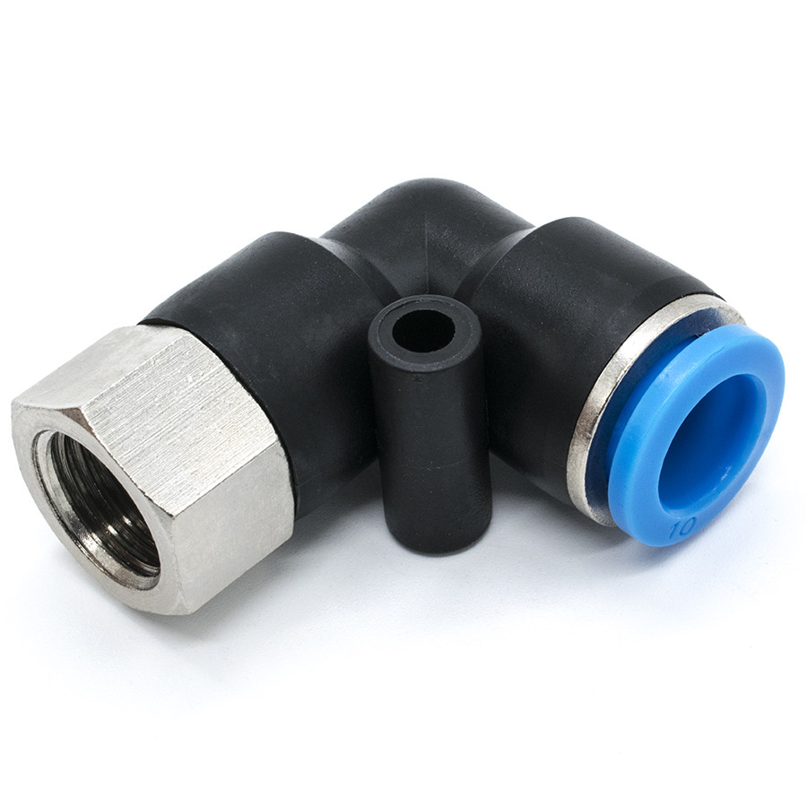 Фитинг пневматический угловой с внутренней резьбой WAALPC PLF10-04, 1/2", фото 1