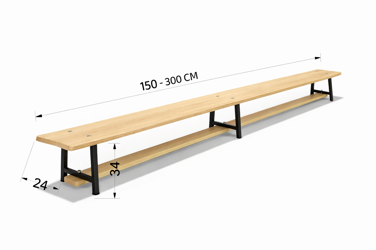 Скамья гимнастическая стандарт 250х24х34см доска 40мм KZ