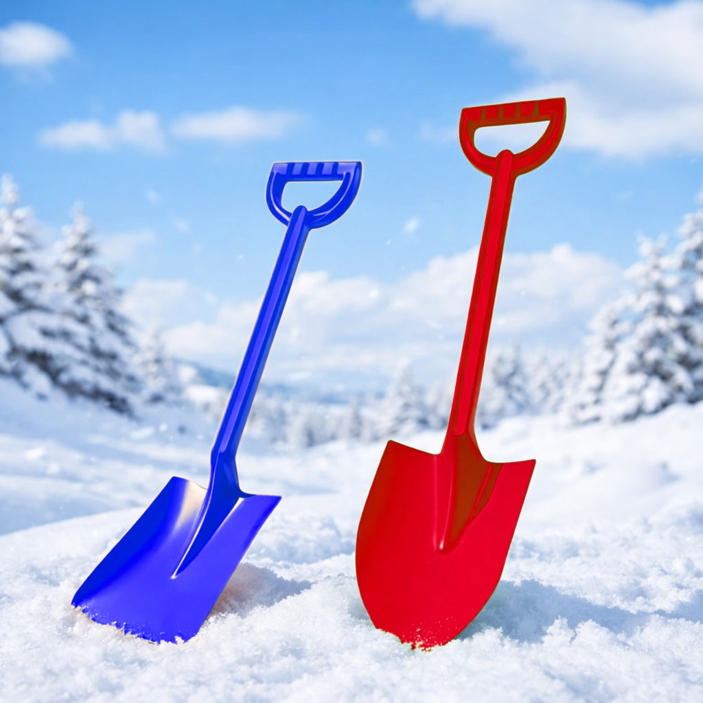 Набор лопаток для игр со снегом и песком 24см красная и синяя, фото 1