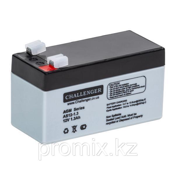 Стационарная свинцово кислотная AGM батарея Challenger AS12-1.3 12V 1.3Ah