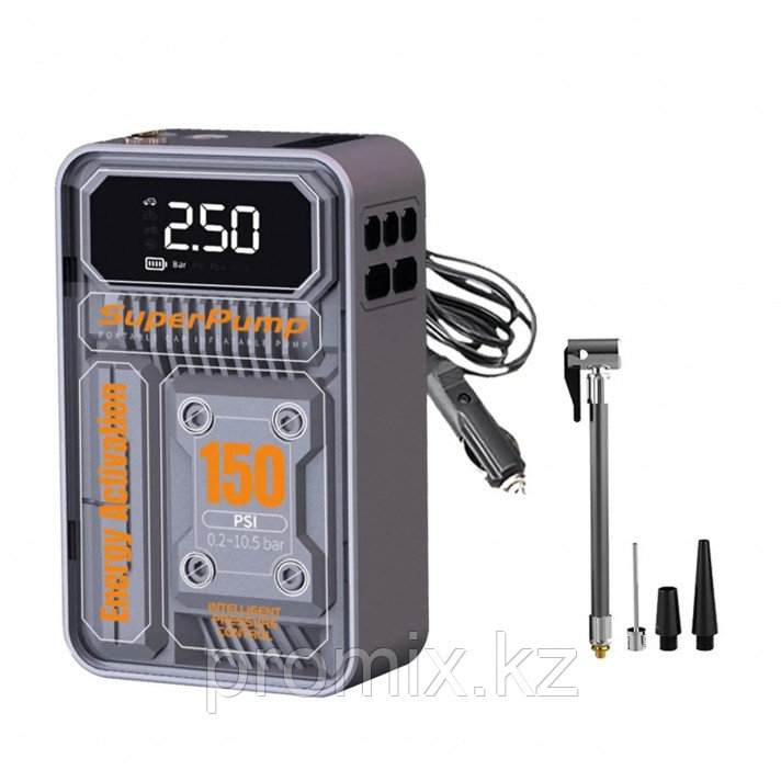 Портативный автомобильный насос 150PSI компрессорный
