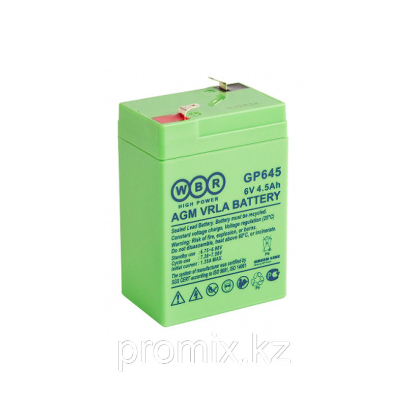 Аккумулятор WBR GP 645 6В 4,5Ач