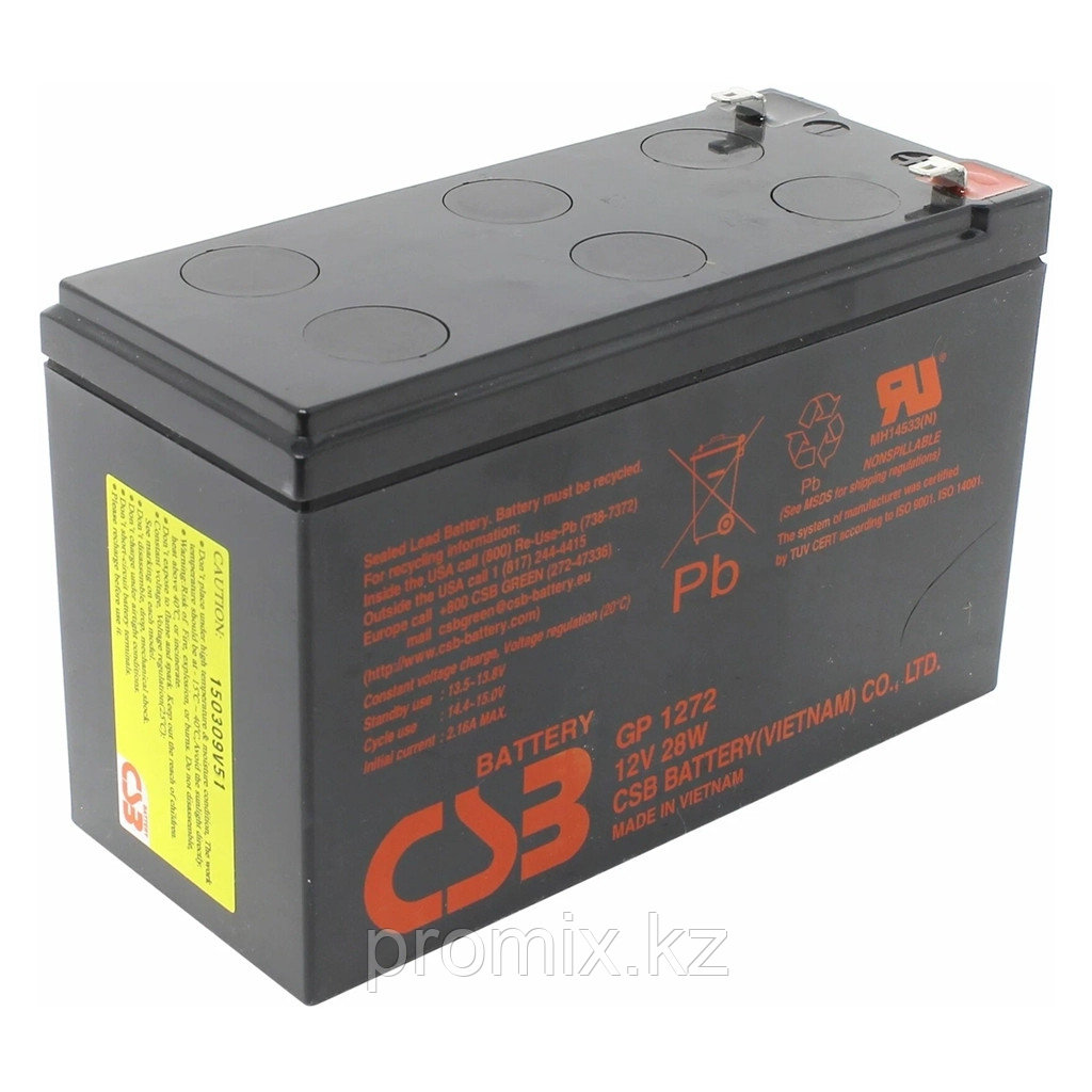 Аккумулятор CSB GP1272 28W F1 12В 7,2Ач, фото 1
