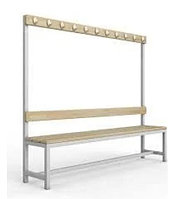 Скамья для раздевалки с вешалкой односторонняя 1 м