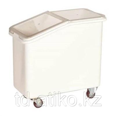 Контейнер для сыпучих продуктов  62 л 340*720*580 мм. (-5°C /+60°C) п/п на колесах, с совком, белый