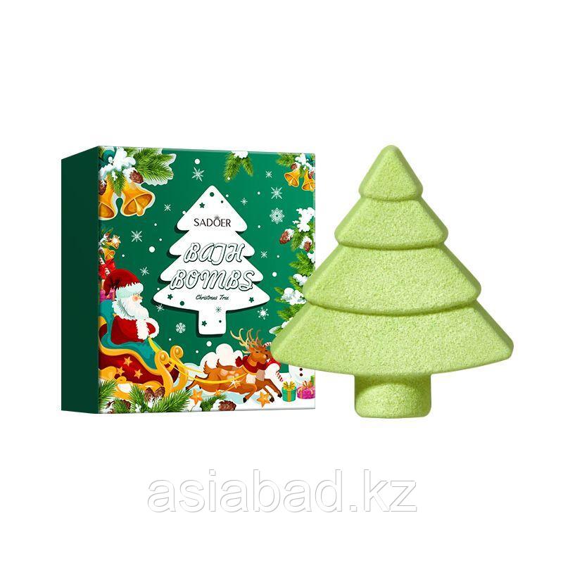 Sadoer Christmas Tree Bath Salt Ball (Sinking Ball) - Соляной шарик для ванны «Рождественская ёлка» (тонущий шарик) 100 гр, фото 1