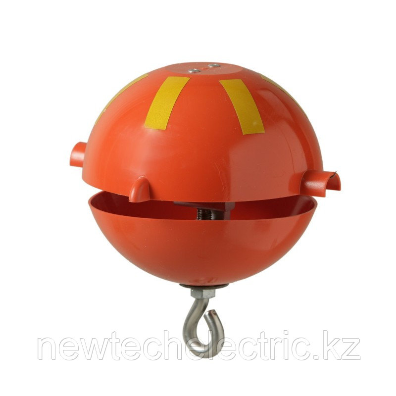 Маркер для проводов Красные с рефлекторами, диам 200 мм, фото 1