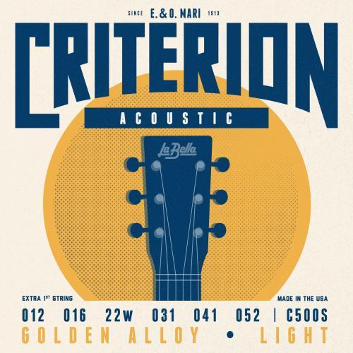 Комплект струн для акустической гитары, бронза 80/20, 12-52, La Bella Criterion  C500S, фото 1