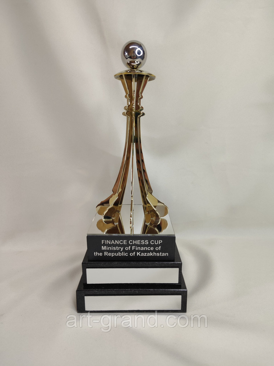 Кубок по шахматам из мельхиора на заказ, фото 1
