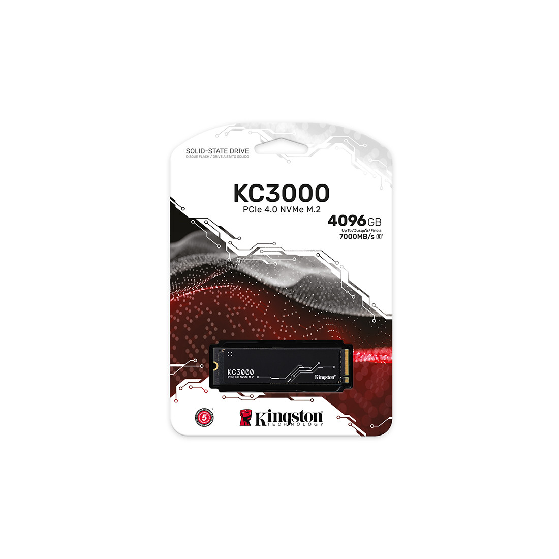 Твердотельный накопитель SSD Kingston SKC3000D/4096G M.2 NVMe PCIe 4.0, фото 1