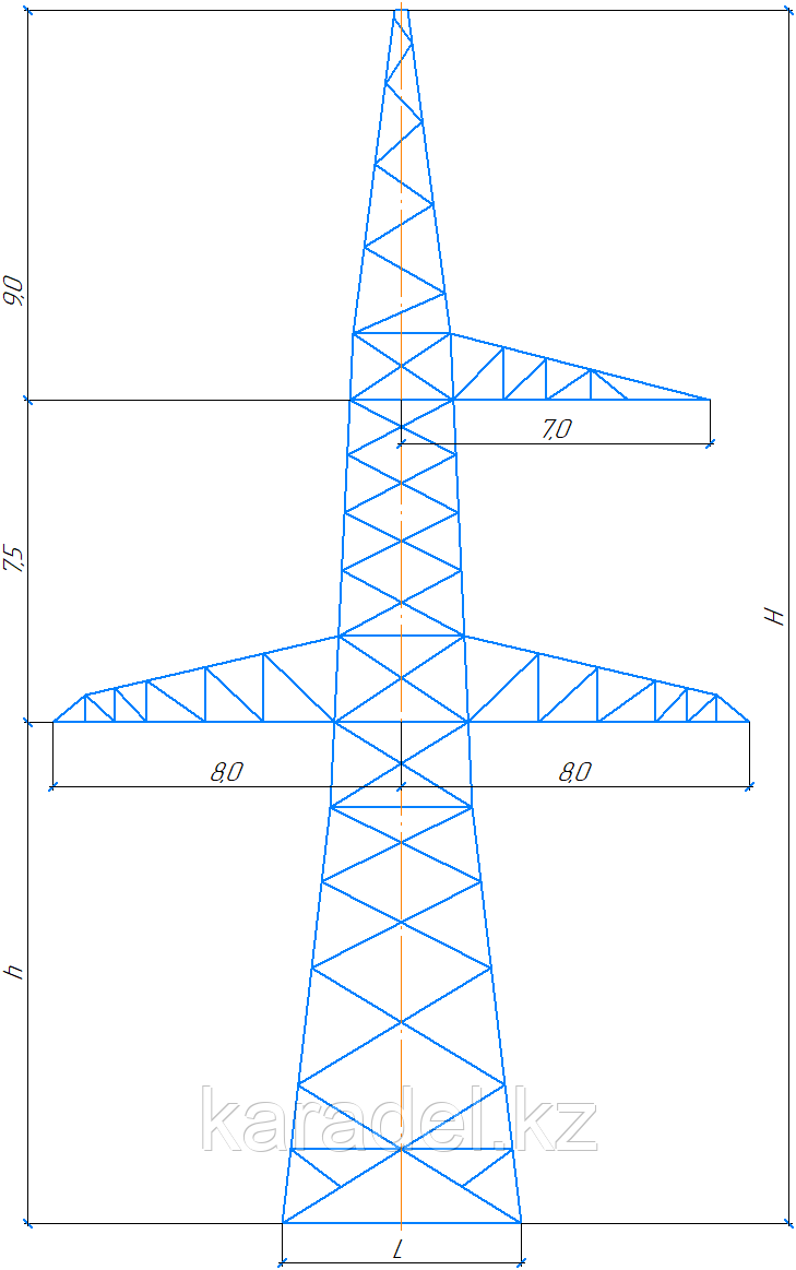 Анкерно-угловая опора 1У330-1