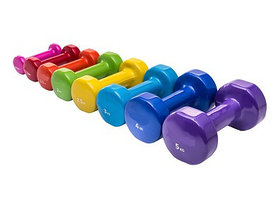 Гантели с виниловом покрытием 1кг +1кг