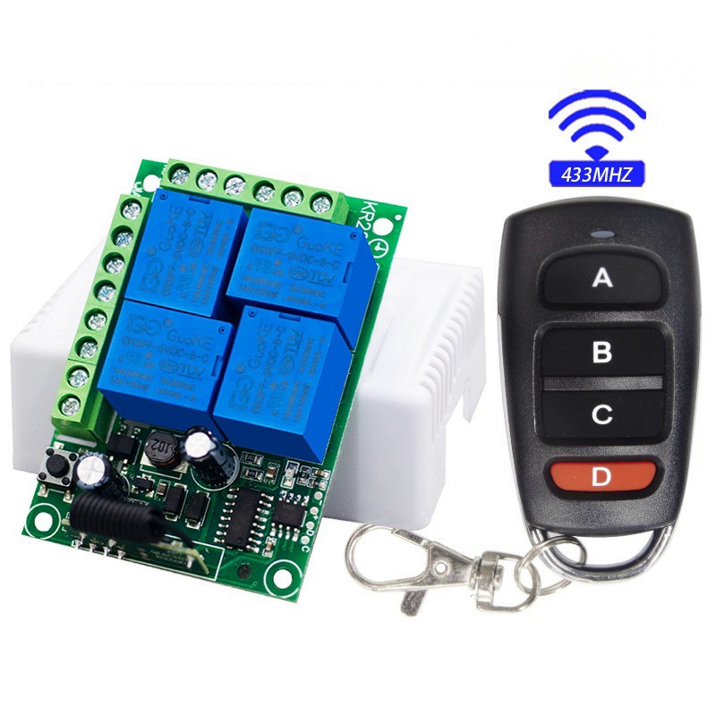 Радио реле 4 канала независимое 220В с пультом управления, фото 1